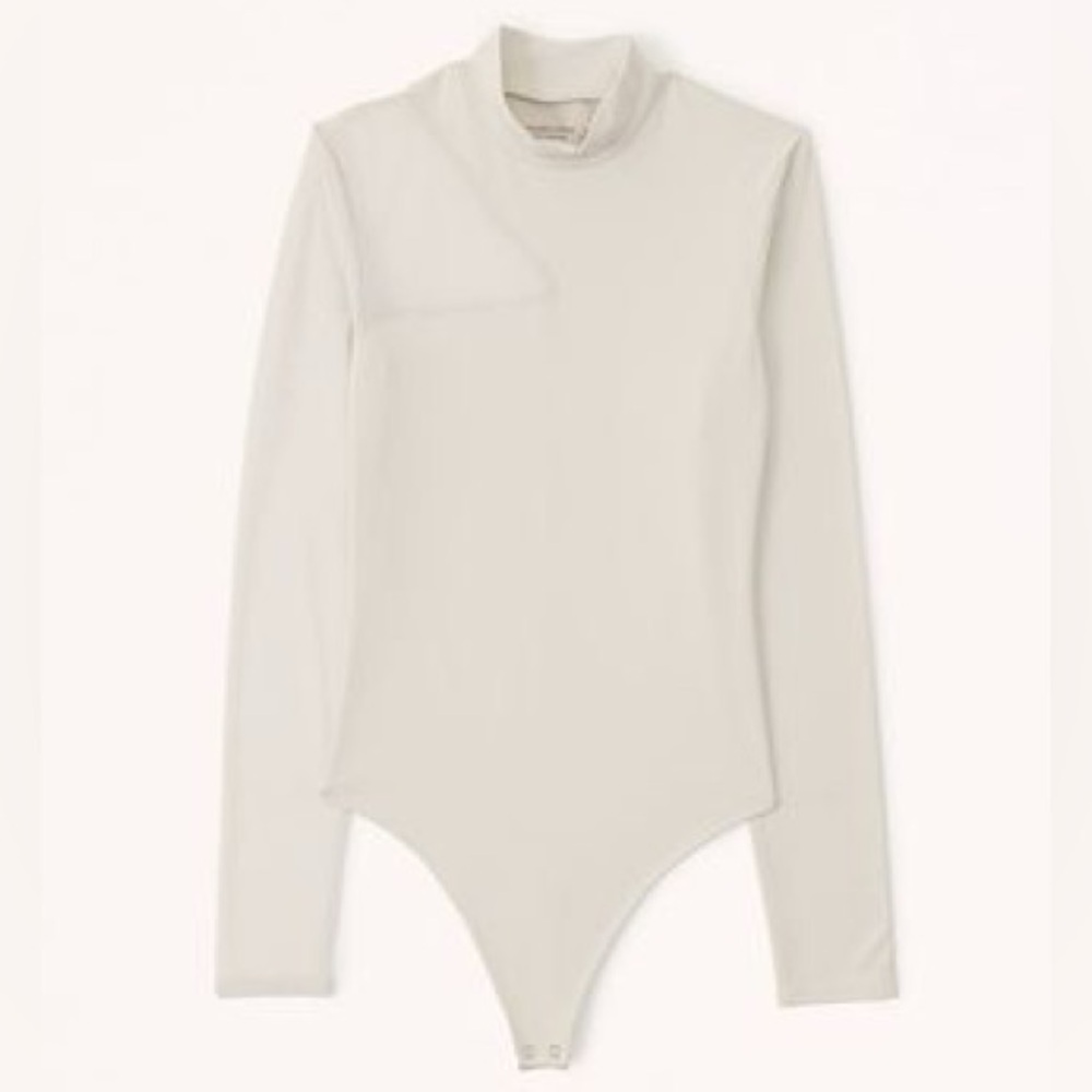 Abercrombie Long-Sleeve Asymmetrical Mesh Bodysuit